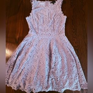 Lavender Lace Fit & Flare A-Line Skater Dress Sleeveless Juniors Size 3 Purple